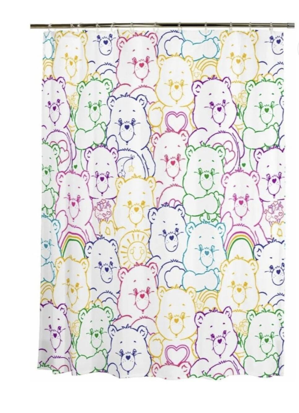 Franco Care Bears 13-Piece Shower Curtain Set, 70 x 72 Inch Premium PEVA Shower